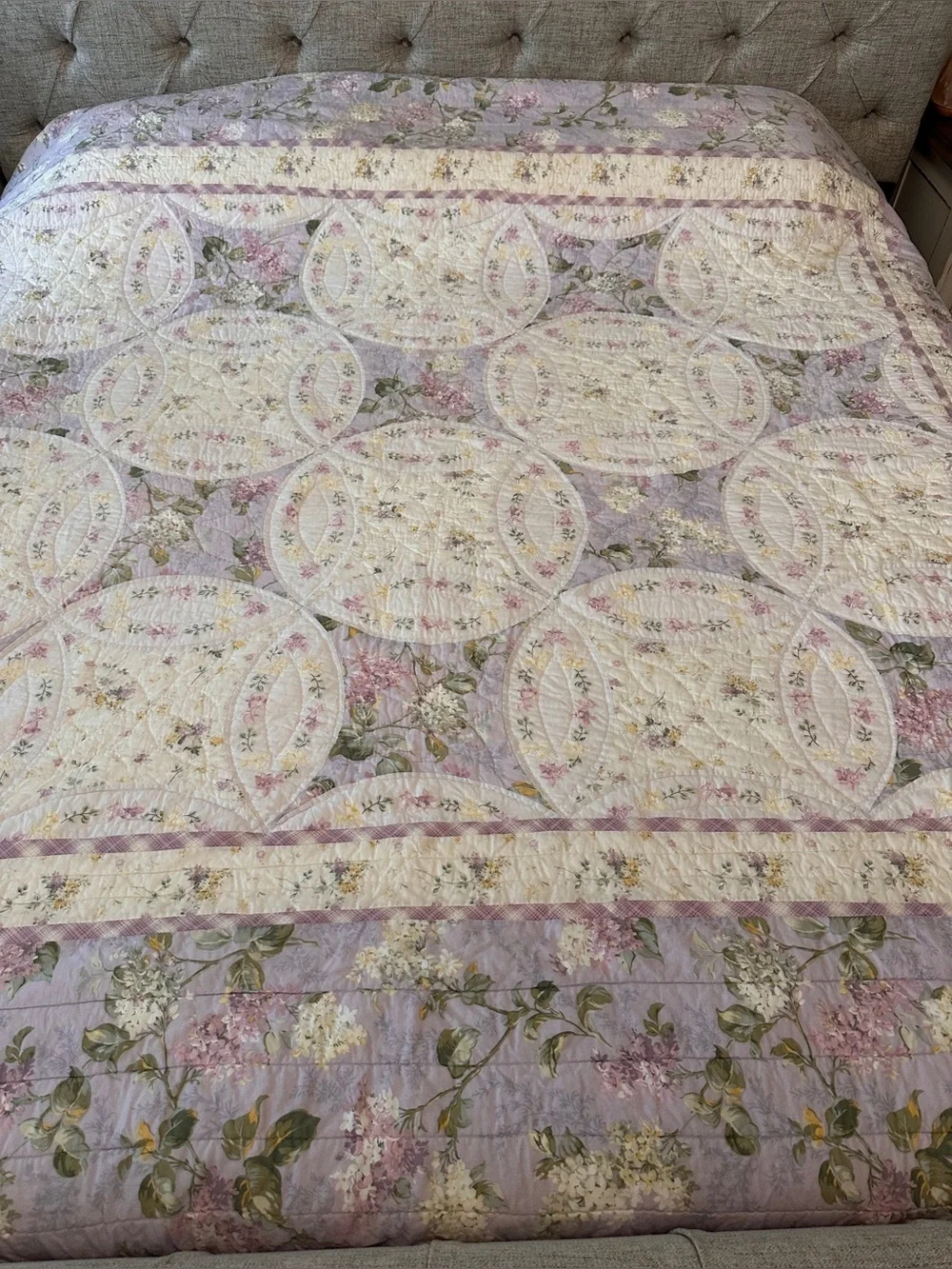 VTG Rachel Ashwell Shabby Chic Queen/Full Quilt Set 2 Shams Floral Patchwork